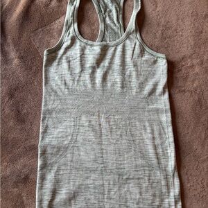 lululemon athletica Heathered Light Gray Racerback Tank